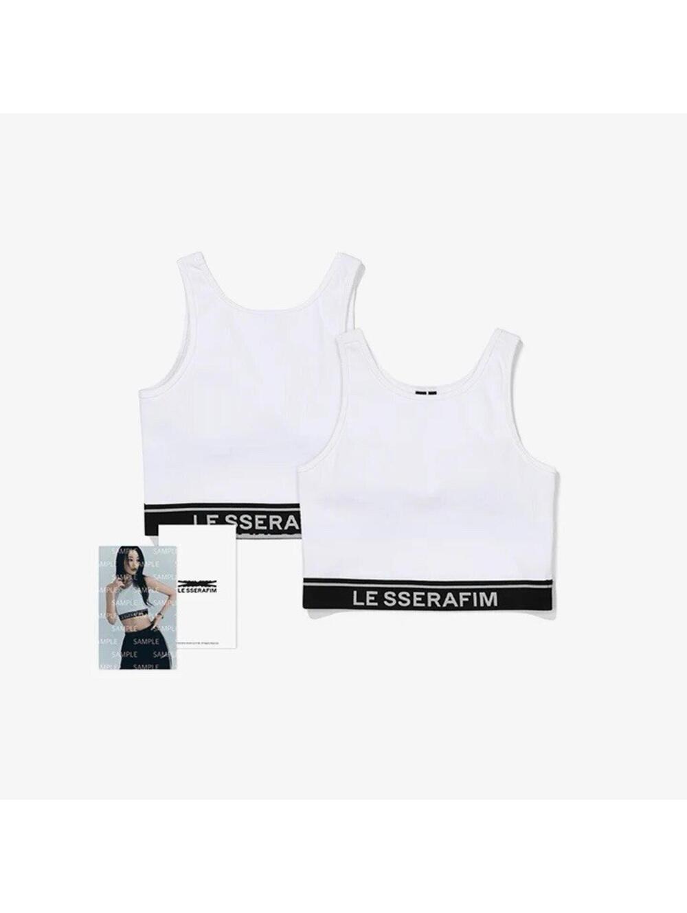 NWT Le Sserafim [2023 S/S Pop-Up Store] Cotton Bra Top (White) Size L